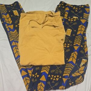 LuLaRoe Leggings And Tank Tall And Curvy Xl Arrows